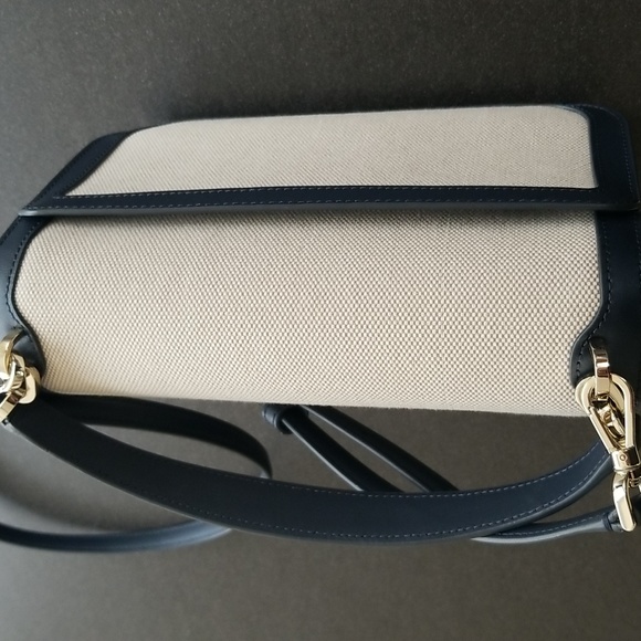 kate spade Audrey Canvas Top Handle Flap Crossbody, Color: Blazer Blue Multi - Picture 11 of 15